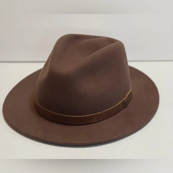BRIXTON Messer Felted Wool Hat XL ??? Messer Packable Wool Felt Fedora Hat - Khaki – Village Hat Shop main image 3